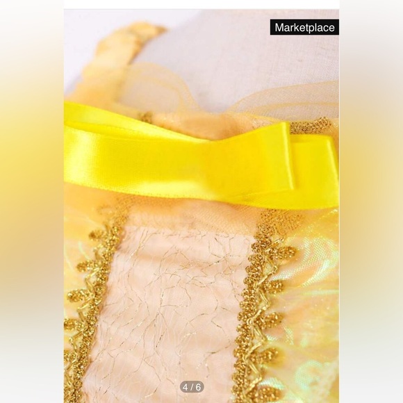 BELLE PRINCESSl Open Shoulder Yellow Mesh Belle Princess Formal Dress … - Picture 2 of 10